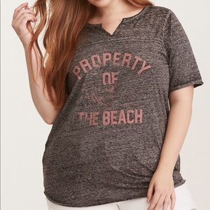 Beach burnout football tee
